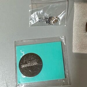 Origami Owl Charm and Plate Set Faith Family Football Charms